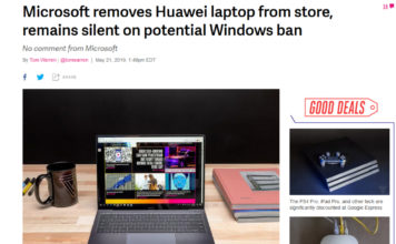 微软下架华为笔记本电脑，将中止 Windows 授权？