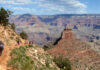 几名徒步者在 Grand Canyon South Kaibab Trail 上下行