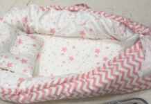 CPSC警告页官方产品图：Aila+Aiden Baby Lounger（白底粉星，Nest1）