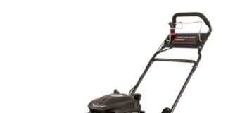 CPSC召回页产品图：DR Power PRO MAX30橙黑后推式割草机