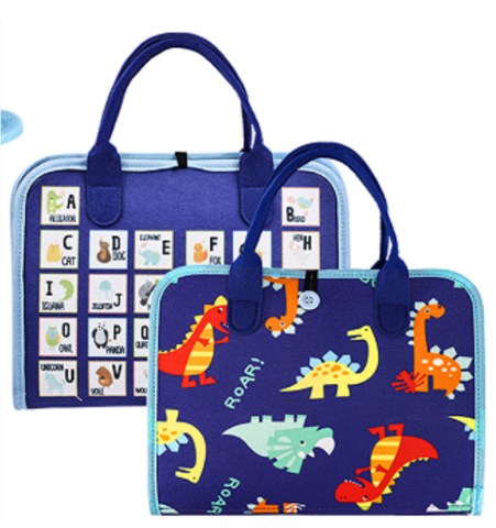 CPSC召回页产品图:Esjay Toddler Busy Board Montessori蓝色恐龙忙碌板