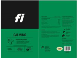 FDA召回页产品图：FI Calming Daily Supplement 180g犬用补充剂
