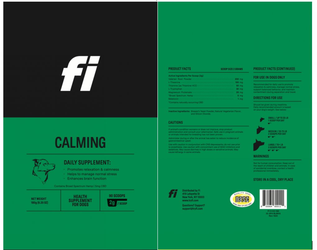 FDA召回页产品图:FI Calming Daily Supplement 180g犬用补充剂