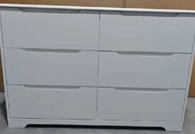 CPSC召回页官方产品图：Gizoon六抽双排衣柜（白/黑）
