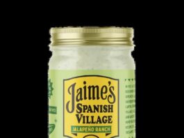 FDA召回页产品图：Jaime's Spanish Village Jalapeno Ranch 16oz玻璃瓶装沙拉酱