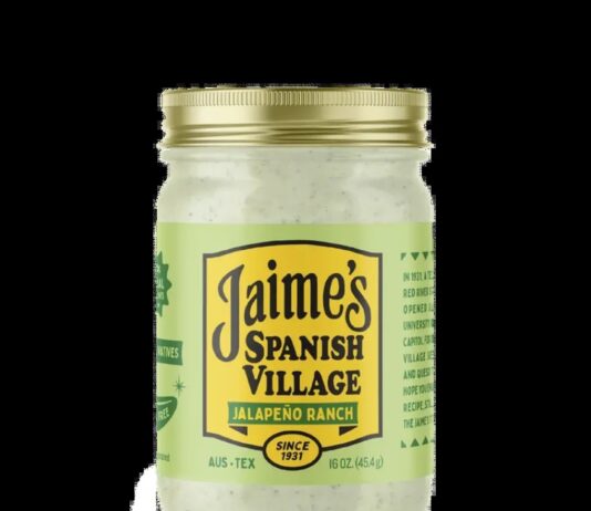 FDA召回页产品图：Jaime's Spanish Village Jalapeno Ranch 16oz玻璃瓶装沙拉酱