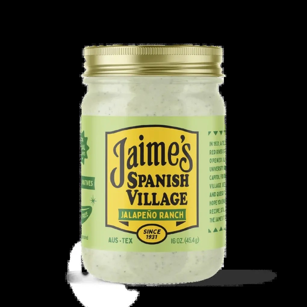 FDA召回页产品图:Jaime's Spanish Village Jalapeno Ranch 16oz玻璃瓶装沙拉酱