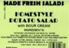 FDA通报Made Fresh即食沙拉与奶油奶酪李斯特菌召回 FDA召回页产品图:Made Fresh Salads Homestyle Potato Salad with Sour Cream 30磅桶装