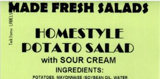 FDA召回页产品图：Made Fresh Salads Homestyle Potato Salad with Sour Cream 30磅桶装