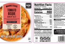 FDA通报Marketside番茄浓汤套装李斯特菌召回 FDA召回页产品图:Marketside Tomato Bisque Soup Kit番茄浓汤套装包装