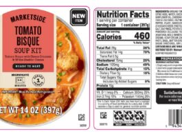 FDA通报Marketside番茄浓汤套装李斯特菌召回 FDA召回页产品图:Marketside Tomato Bisque Soup Kit番茄浓汤套装包装