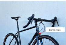 CPSC召回Ritchey碳纤维自行车前叉 CPSC召回页官方产品图:Ritchey带冠孔碳纤维自行车前叉(标注Crown Hole)