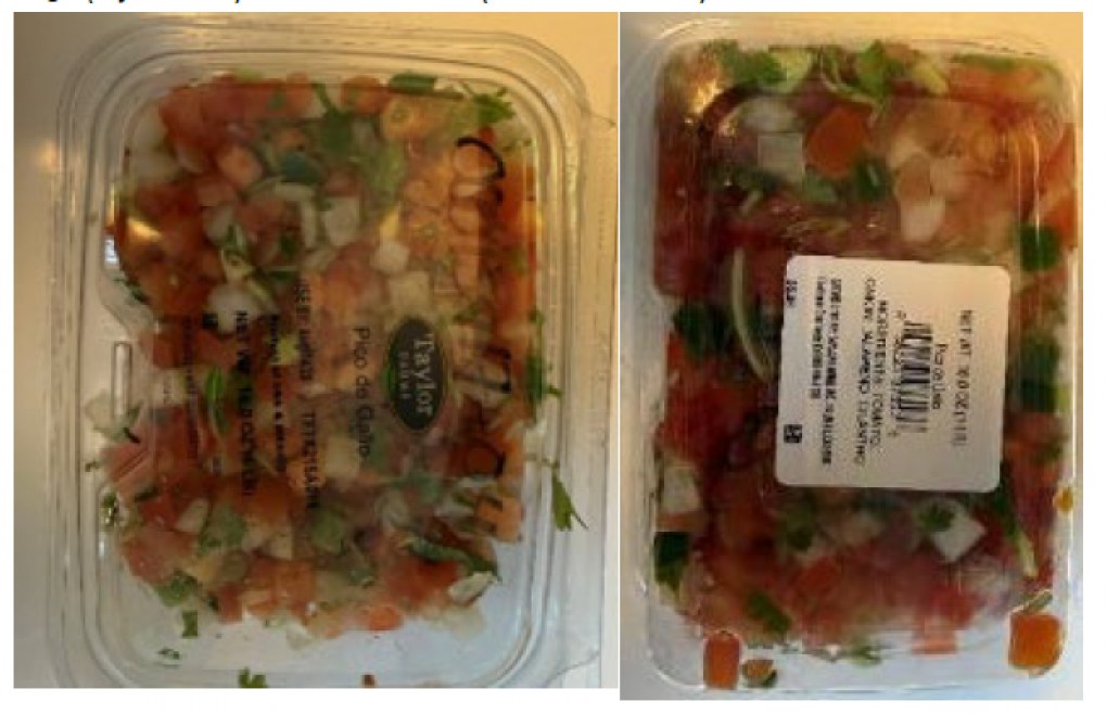 FDA召回页产品图:Taylor Fresh Foods含墨西哥辣椒成品包装示例