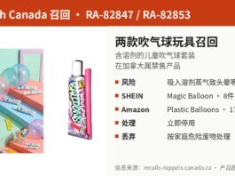 加拿大卫生部召回Magic Balloon与Plastic Balloons吹气球套装产品图：含溶剂软管和吸管，RA-82847和RA-82853