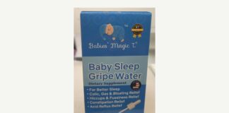 FDA通告中的Babies' Magic Tea Baby Sleep Gripe Water产品包装图