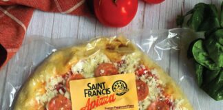FDA通报Saint Francis Apizza冷冻披萨未标注大豆过敏原召回 Saint Francis Apizza冷冻意式辣香肠披萨产品包装图(公司销售页)