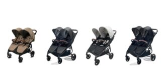 加拿大卫生部责令召回Valco Baby Trend Duo双人婴儿推车 加拿大卫生部召回通告中的Valco Baby Trend Duo双人婴儿推车四种颜色产品图