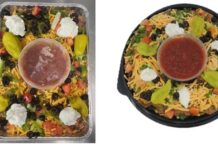 FDA通报WinCo莎莎豆酱拼盘因Mezzetta椒影响召回 FDA召回产品图:WinCo Foods莎莎豆酱拼盘Express与16英寸catering托盘