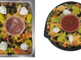 FDA召回产品图：WinCo Foods莎莎豆酱拼盘Express与16英寸catering托盘