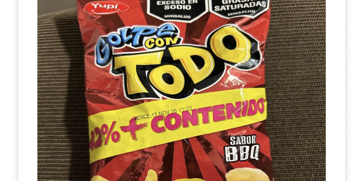 USDA FSIS召回标签图：YUPI Golpe Con Todo SABOR BBQ混合薯片60克袋装